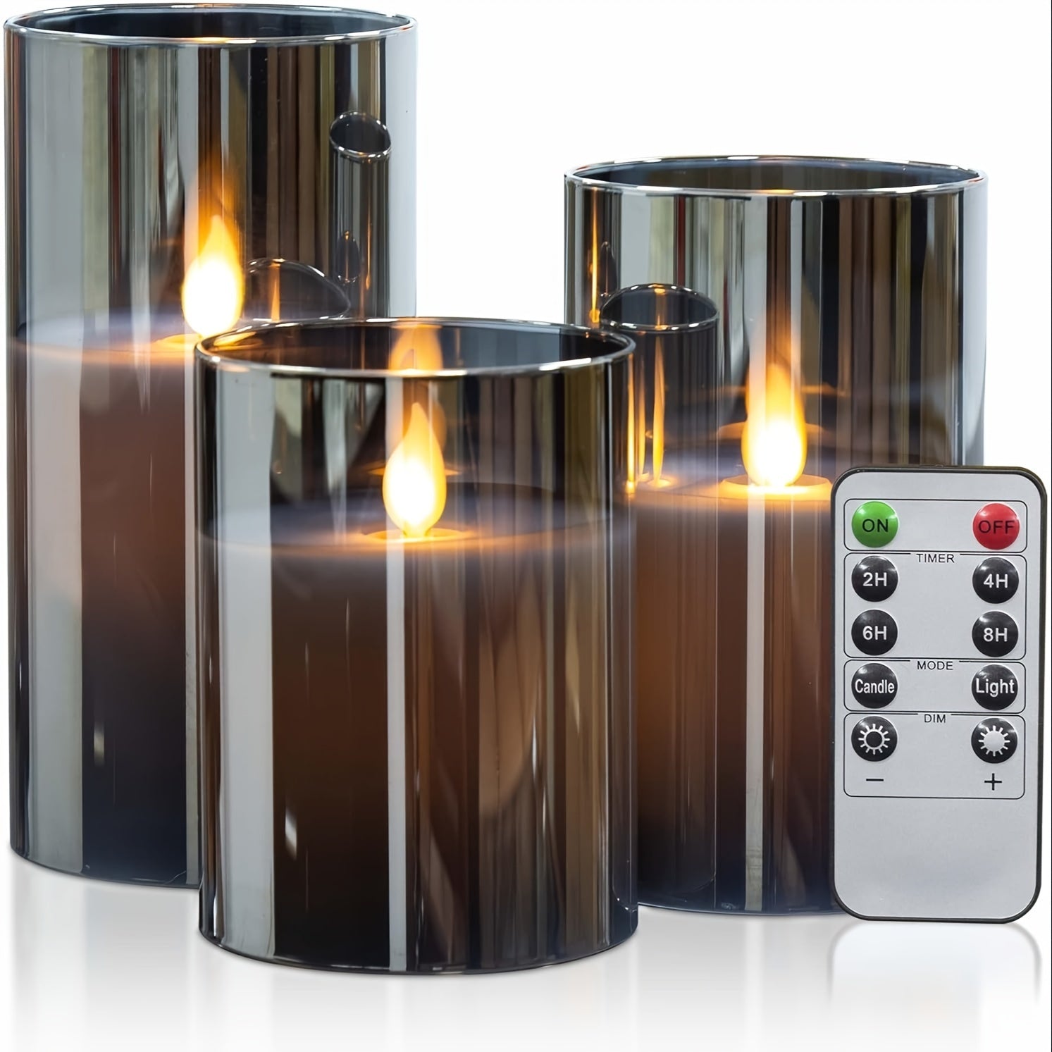 Vlamloze Kaarsen Set - 3D Lont met Afstandsbediening en Timer