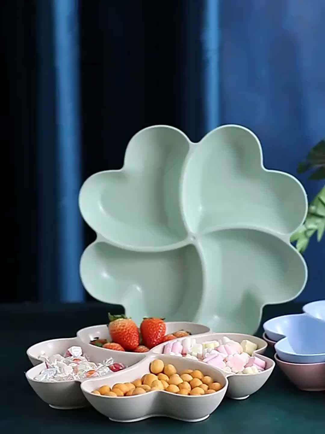 Hartvormige Opbergplaat - Voedselveilige Organizer voor Snacks en Desserts