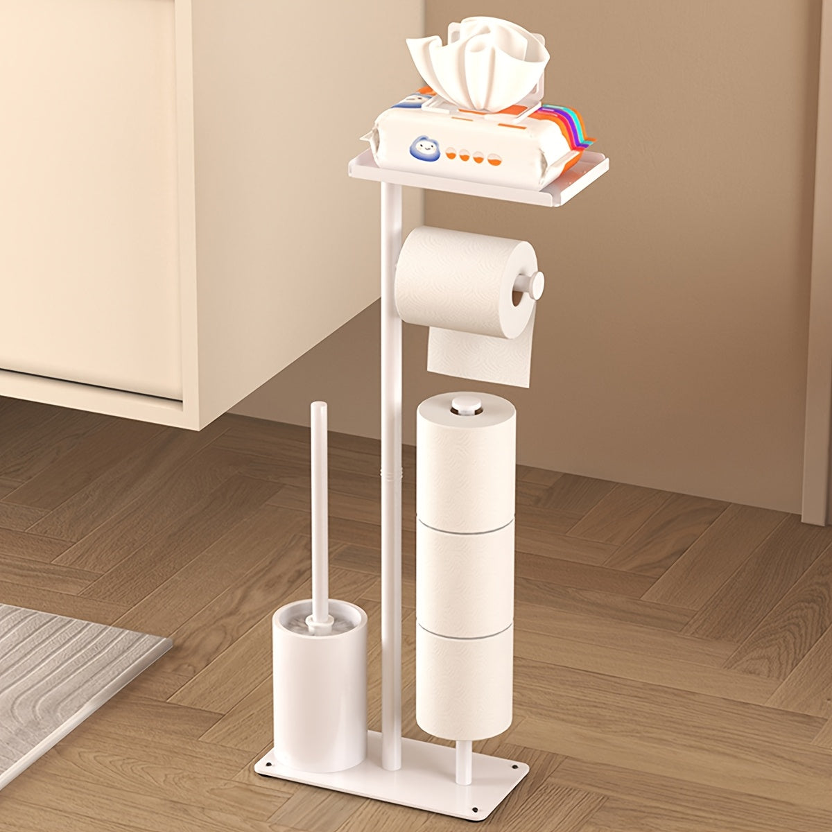 Vrijstaande Toiletpapierhouder - Ruimtebesparend en Modern Ontwerp