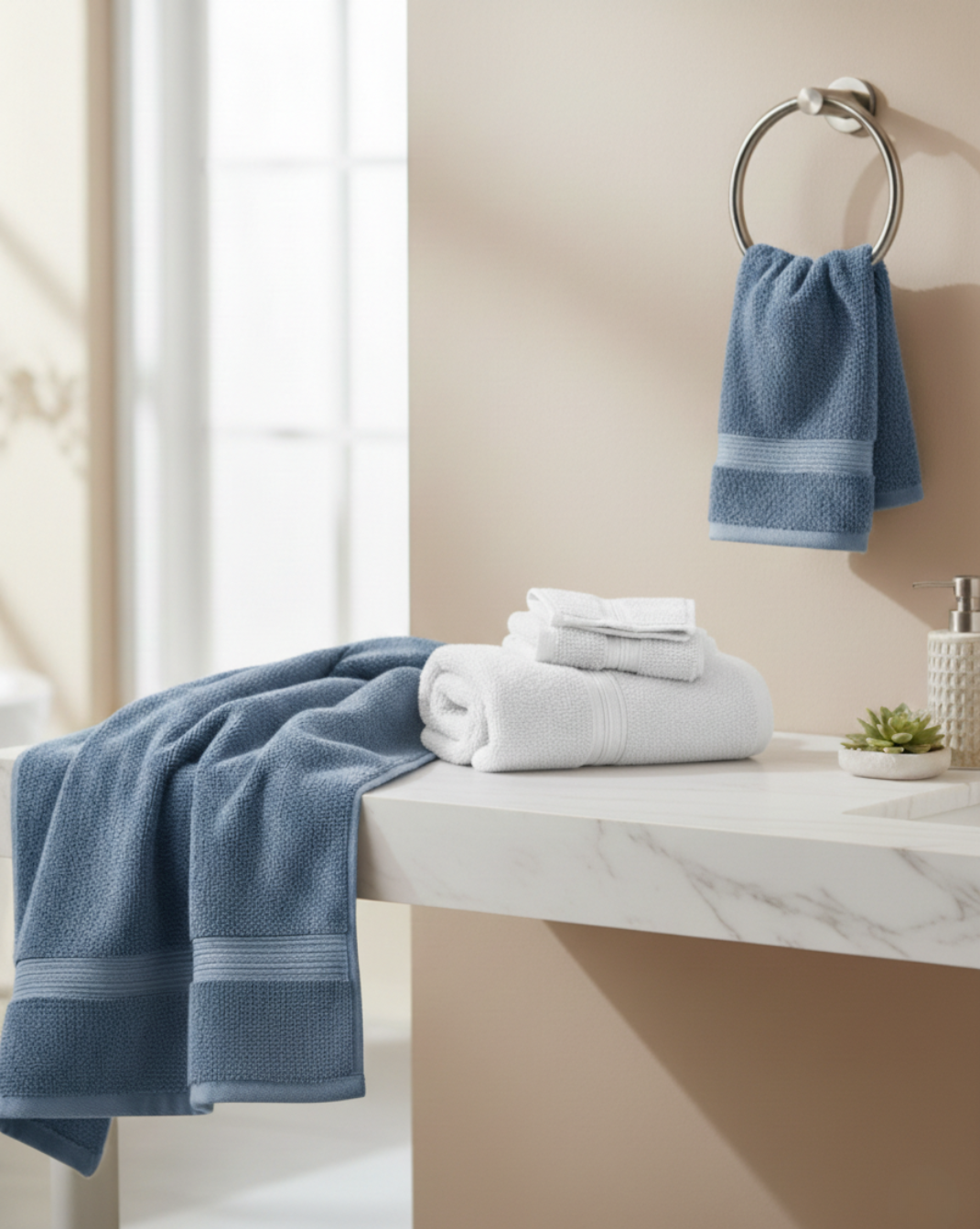 Badhanddoek Set Katoen (4 stuks)