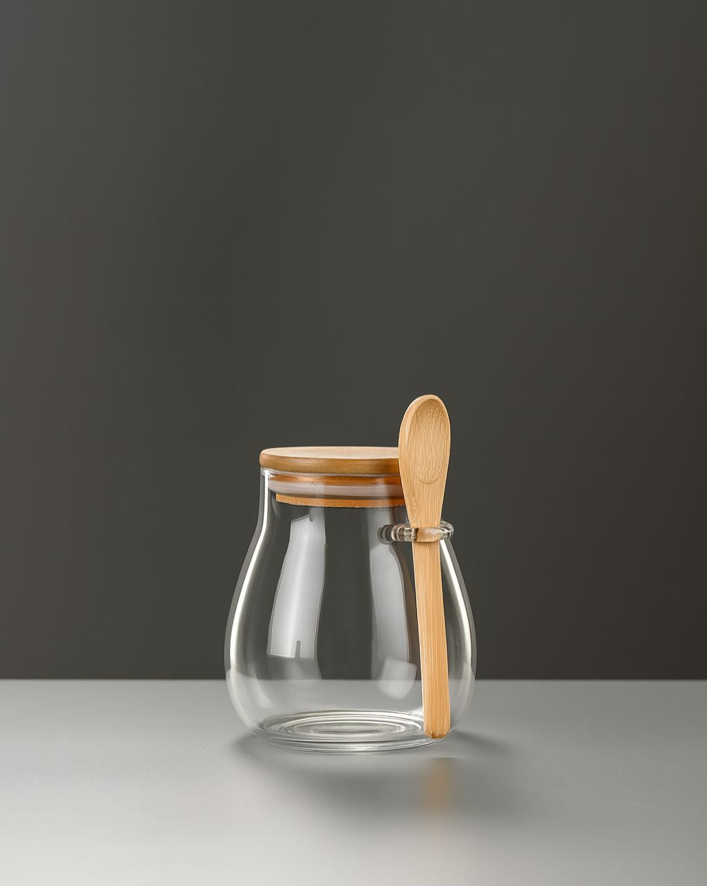 Set van 2 Glazen Opbergpotten met Lepel - Perfect voor Keukenorganisatie