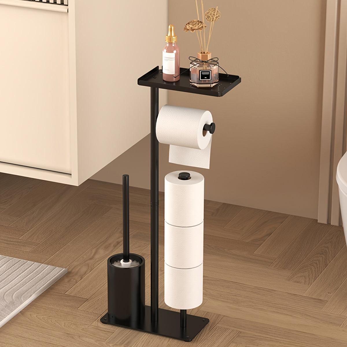 Vrijstaande Toiletpapierhouder - Ruimtebesparend en Modern Ontwerp