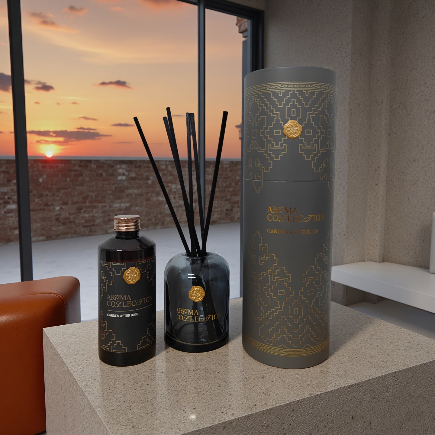 Cadeauset Geurkaarsolie - 200ml Navulling & Diffuserstokjes voor Frisse Sfeer
