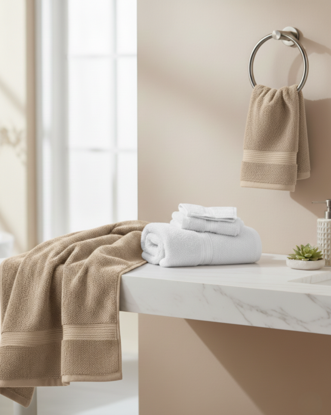 Badhanddoek Set Katoen (4 stuks)