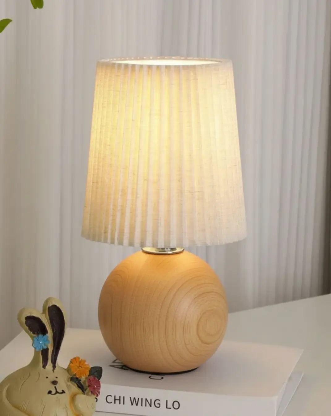 Moderne Stoffen Tafellamp – Keramiek Maison Roze