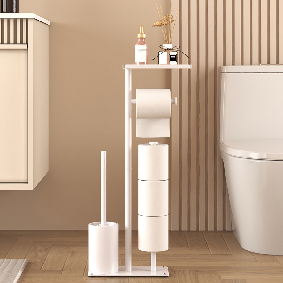 Vrijstaande Toiletpapierhouder - Ruimtebesparend en Modern Ontwerp