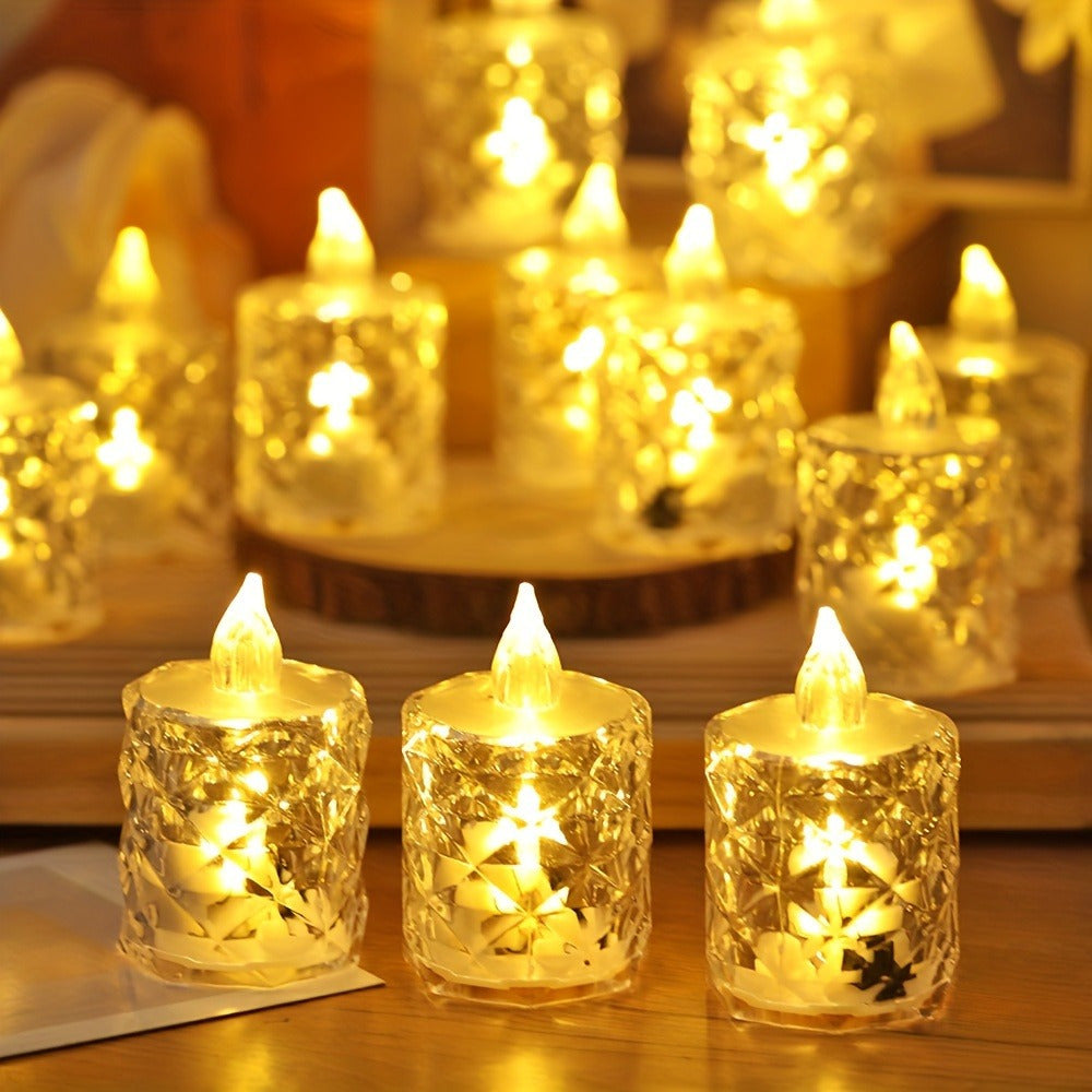 LED Theelicht Kaarsen - Vlamloos en Schakelbestuurd voor Decoratie