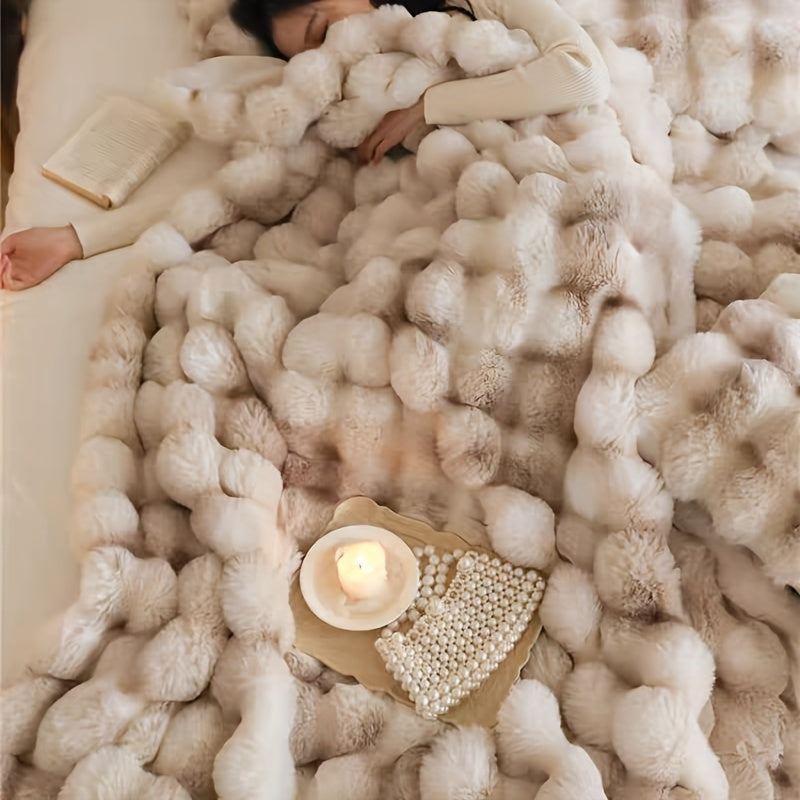 Zachte Imitatie Konijnenfleece Deken – Multifunctionele Gooideken voor Bank, Sofa en Bed