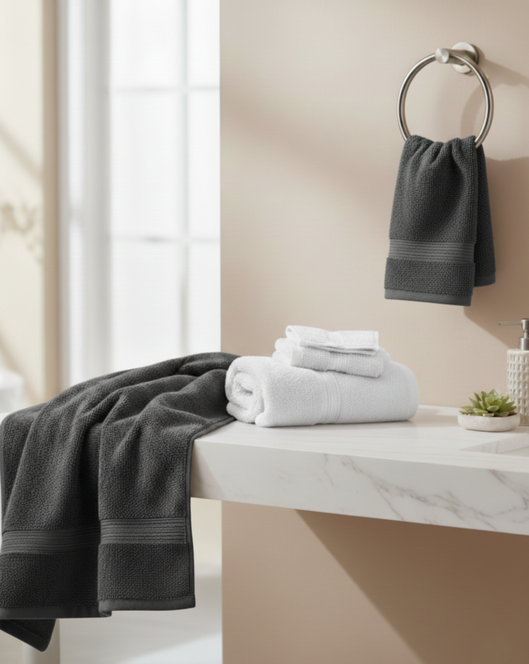 Badhanddoek Set Katoen (4 stuks)