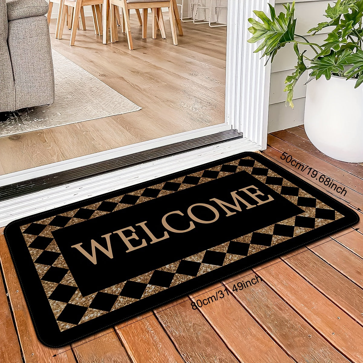 Deurmat - Antislip Polyester met Welkom Motief voor Woondecoratie