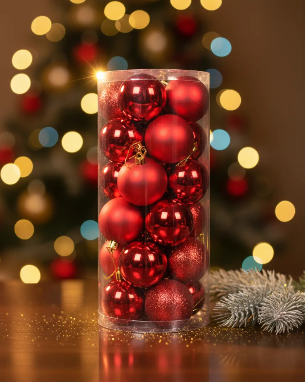Basic kerstballen - 24 stuks Maison Roze