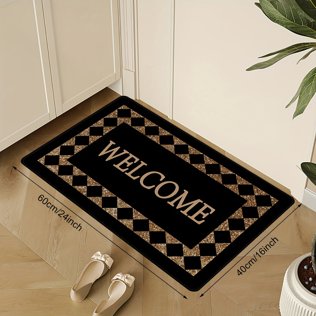 Deurmat - Antislip Polyester met Welkom Motief voor Woondecoratie