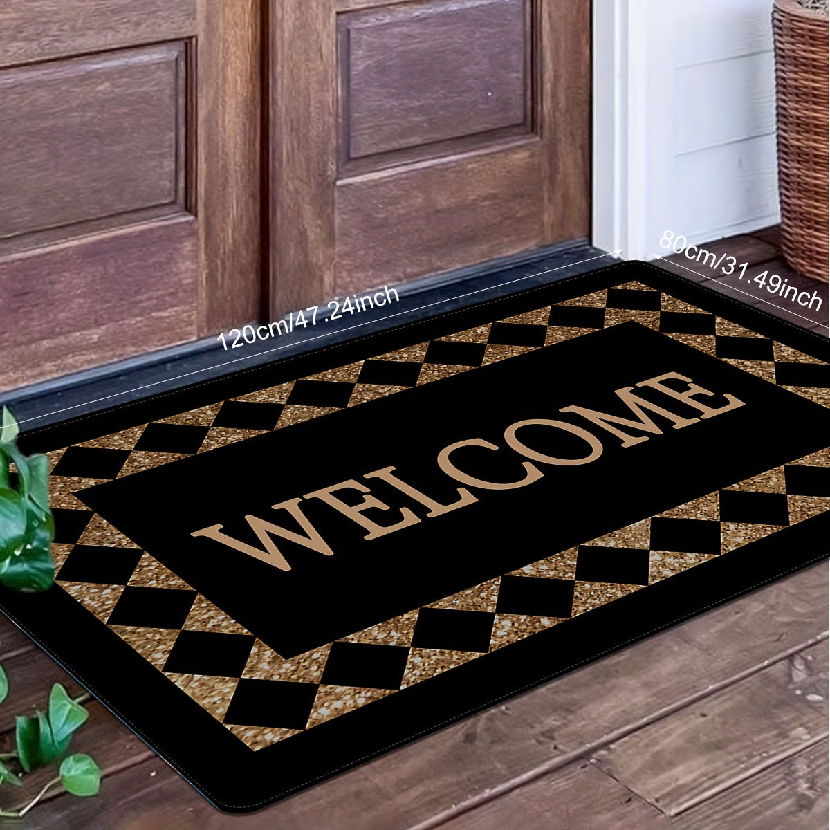 Deurmat - Antislip Polyester met Welkom Motief voor Woondecoratie