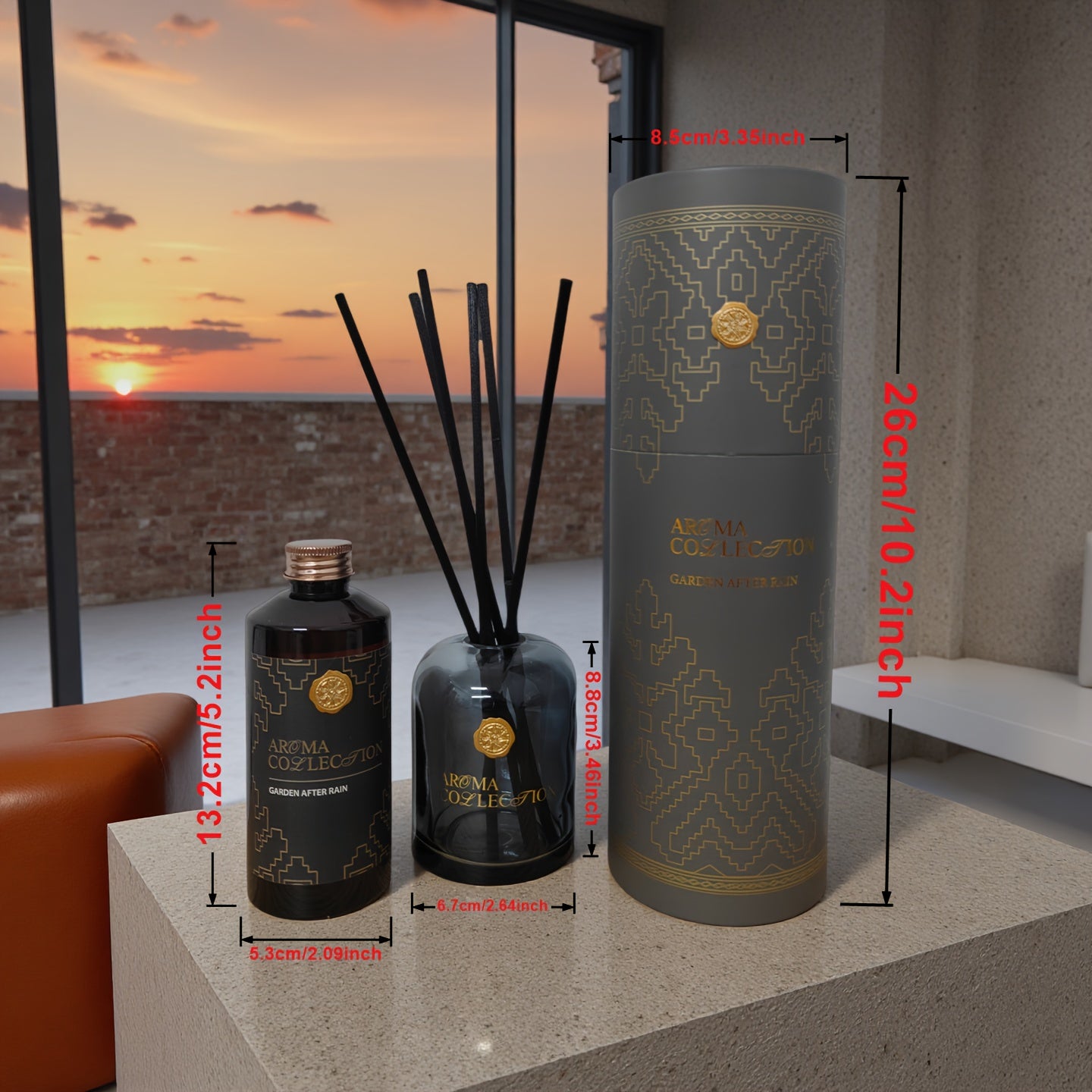 Cadeauset Geurkaarsolie - 200ml Navulling & Diffuserstokjes voor Frisse Sfeer