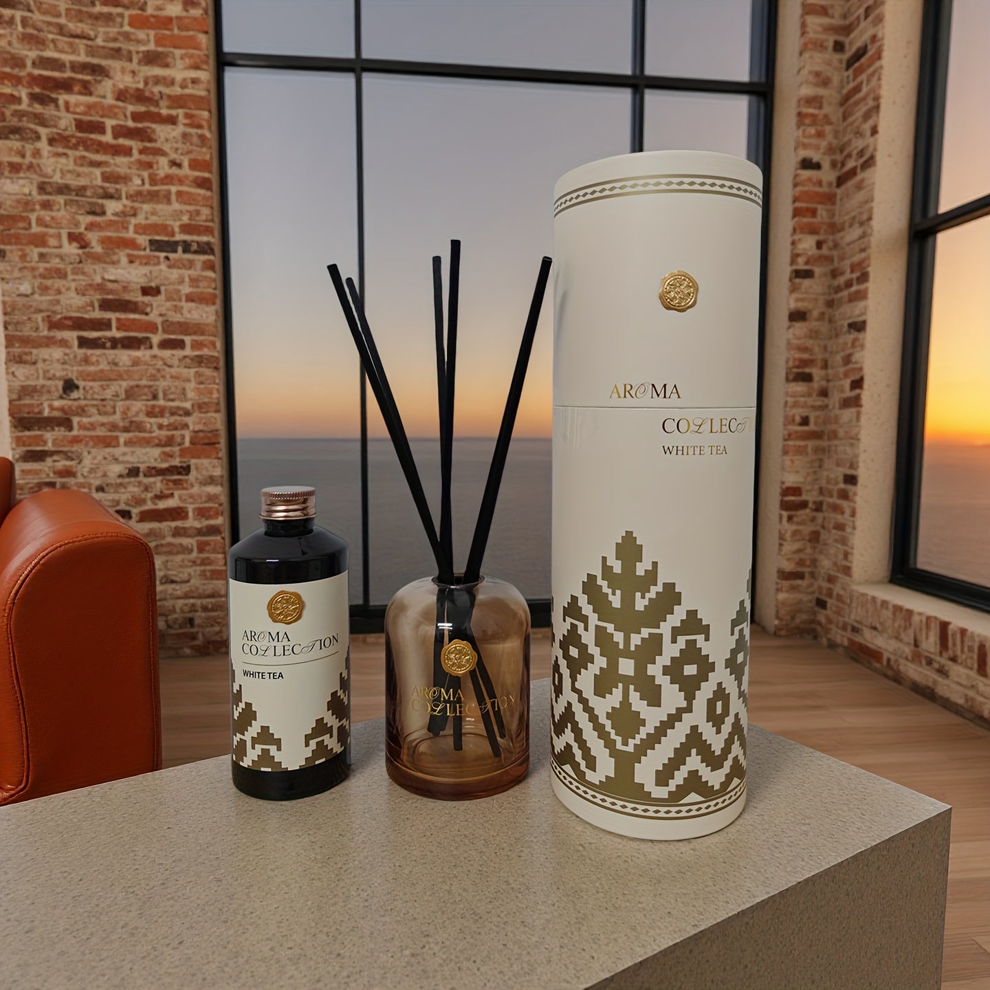 Cadeauset Geurkaarsolie - 200ml Navulling & Diffuserstokjes voor Frisse Sfeer