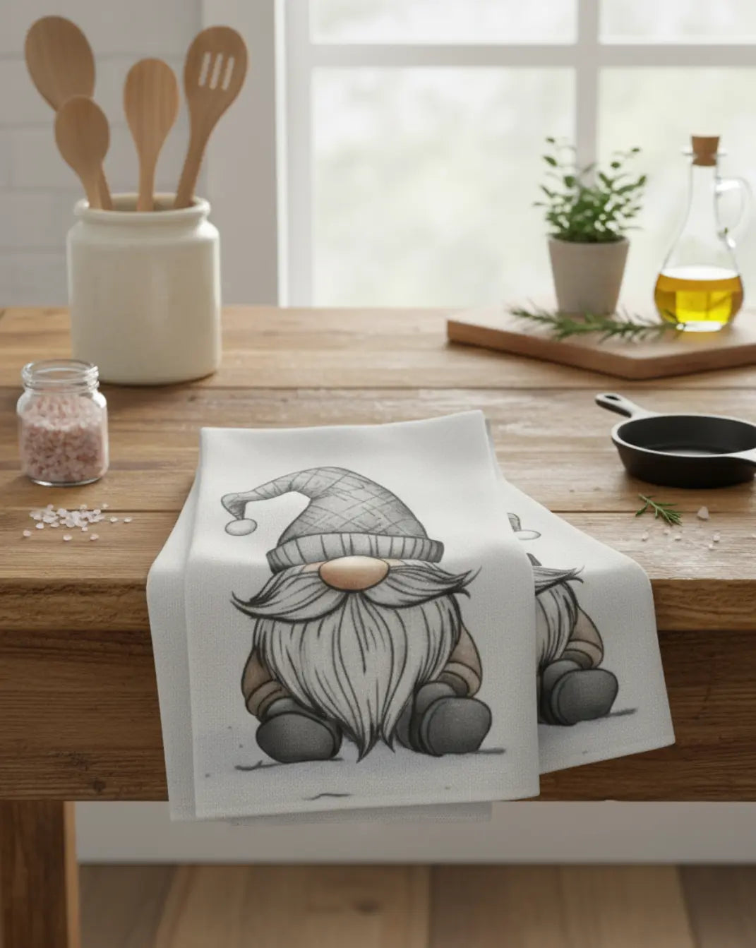 Katoenen Gnome keukenhanddoeken set Maison Roze