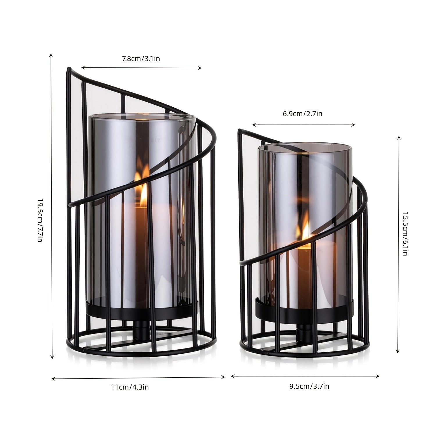 2-pack Spiraalvormige Kaarshouders - Stijlvolle Decoratie voor Elke Gelegenheid