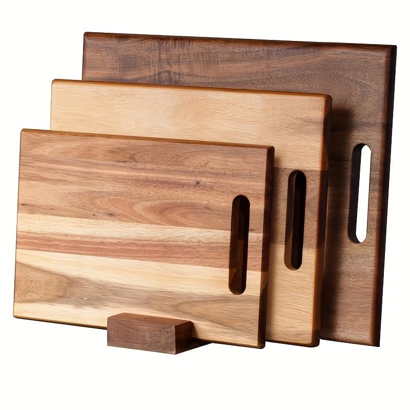 Houten Snijplank van Acaciahout – Voedselveilig Keukenaccessoire met Handvatten voor Vlees, Kaas en Groenten, 40 x 30 cm