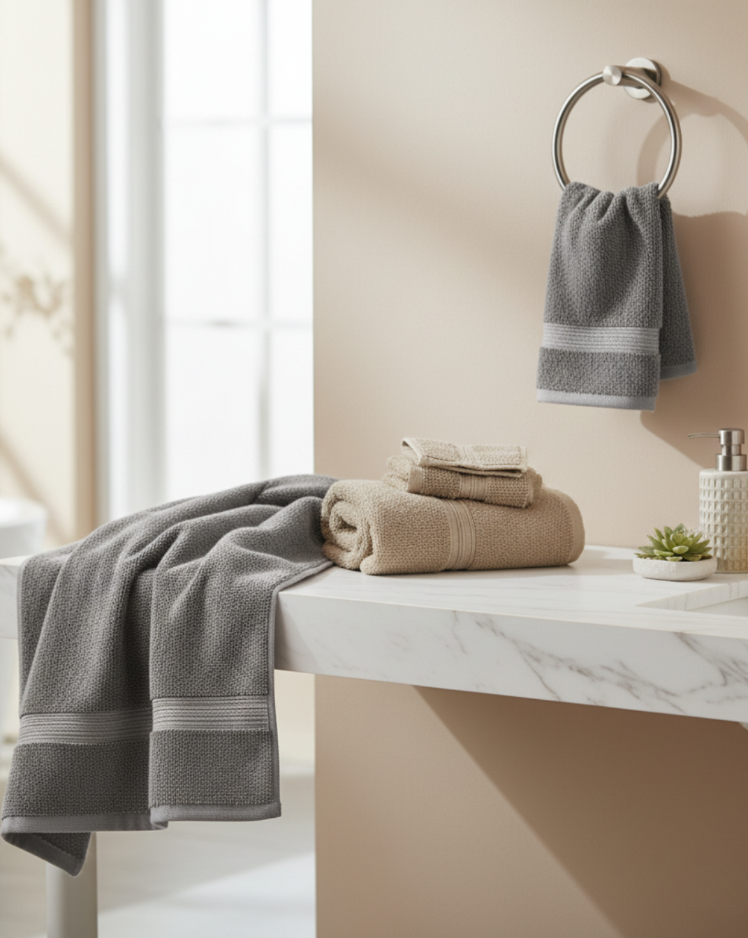 Badhanddoek Set Katoen (4 stuks)