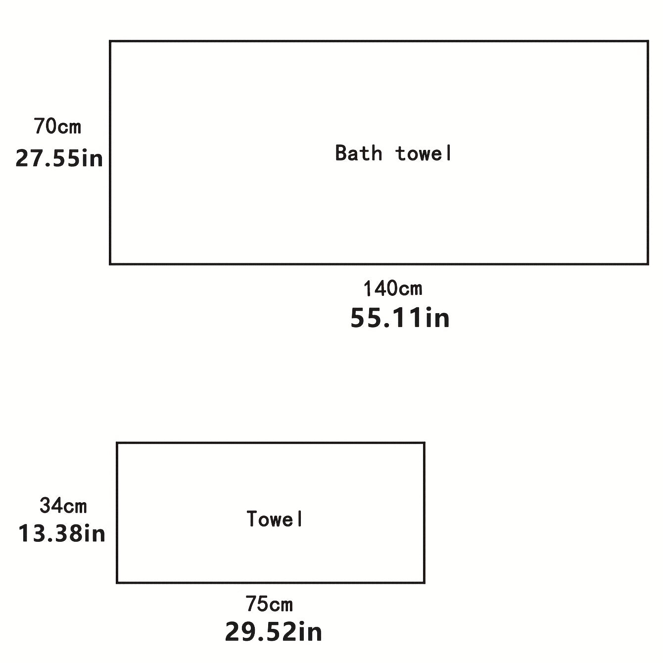 Set van 2 Badhanddoeken 70x140cm en 2 Kleine Handdoeken 34x74cm van 100% Katoen - Absorberend en Sneldrogend