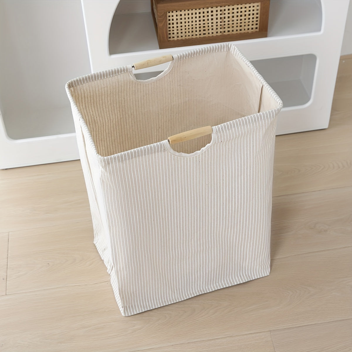 Extra Grote Vrijstaande Wasmand met Handvatten voor Slaapkamer en Badkamer – Ideale Opbergoplossing voor Vuile Was