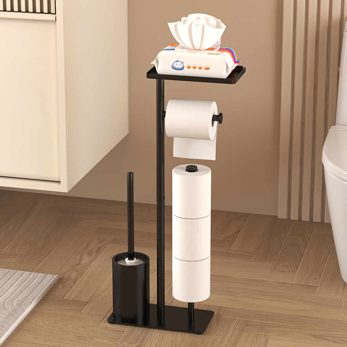 Vrijstaande Toiletpapierhouder - Ruimtebesparend en Modern Ontwerp