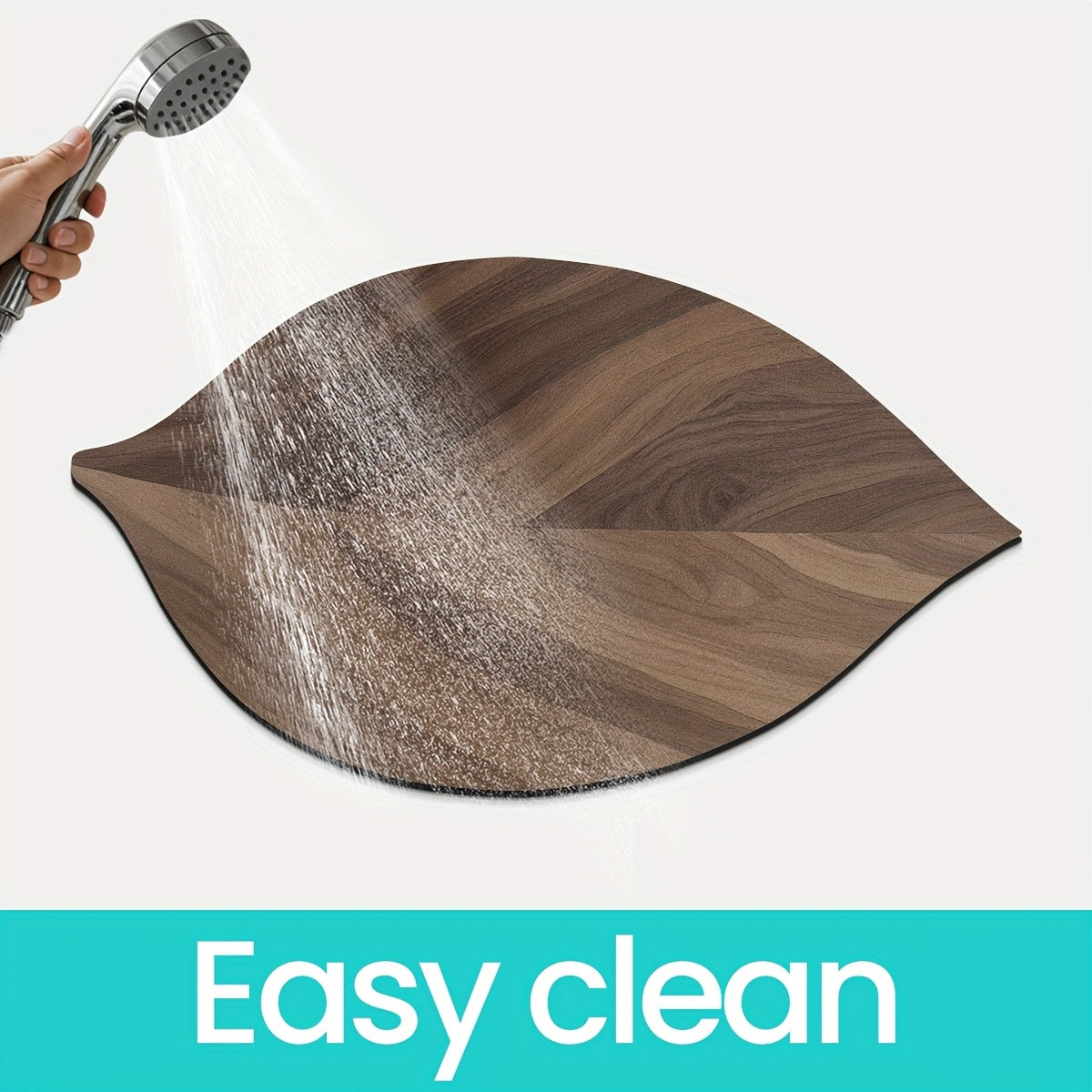 Ovale Antislip Badmat van Absorberend Polyester met Rubber Onderkant – Ideaal voor Badkamer en Toilet