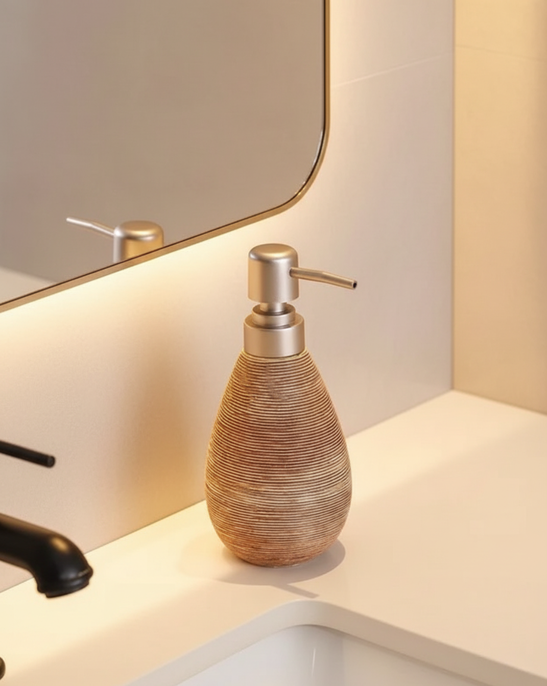 Keramische Zeepdispenser Badkamer – Japanse Vintage Stijl | Maison Roze - Maison Roze