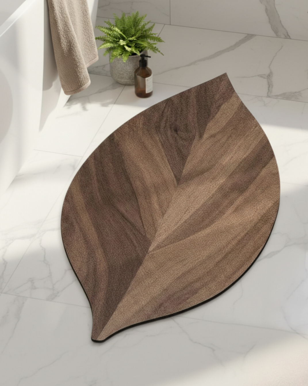 Antislip Badmat Bladprint – Absorberende Douchemat