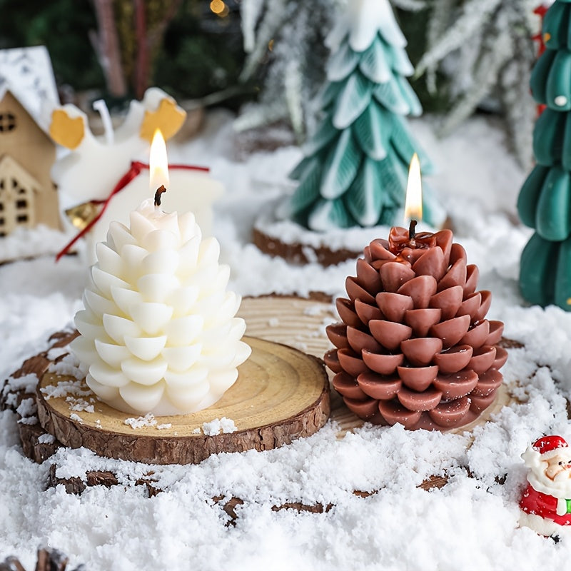 Pijnboomvormige Geurende Kaars - Creëer een Feestelijke Sfeer voor Kerst