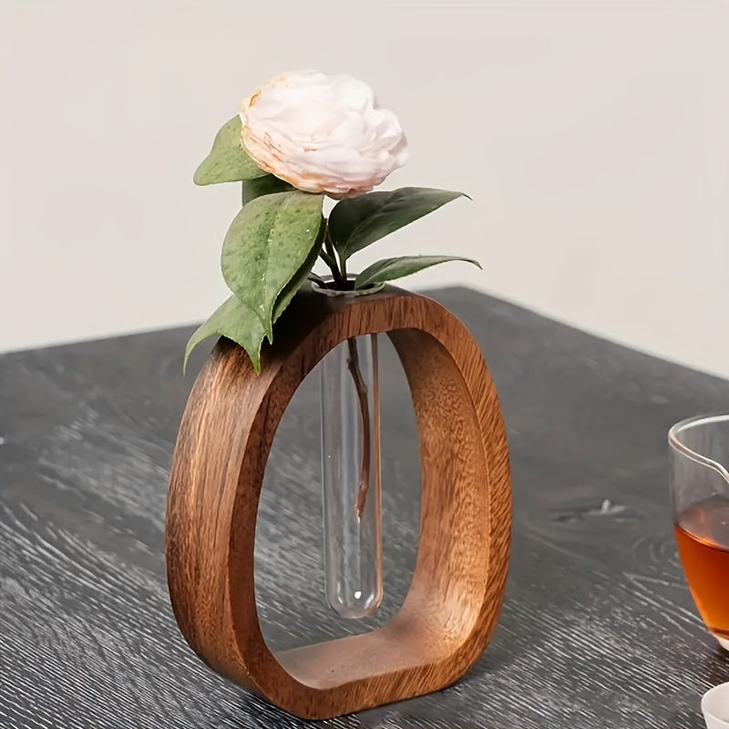 Walnoot Houten Vaas - Eenvoudig en Stijlvol Voor Bloemen