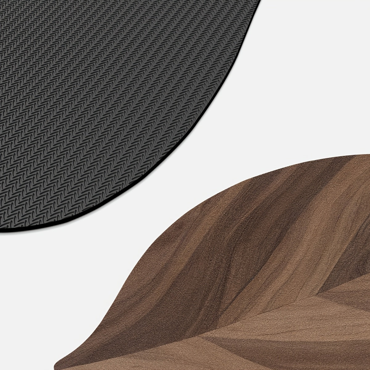 Ovale Antislip Badmat van Absorberend Polyester met Rubber Onderkant – Ideaal voor Badkamer en Toilet
