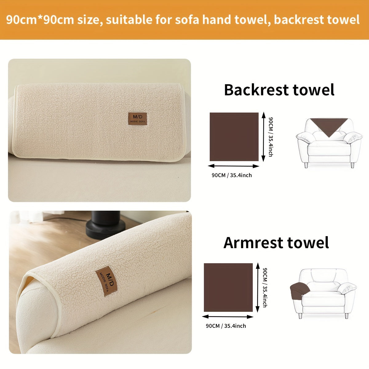 Pluchen Sofahoes - Antislip en Universele Meubelbeschermer