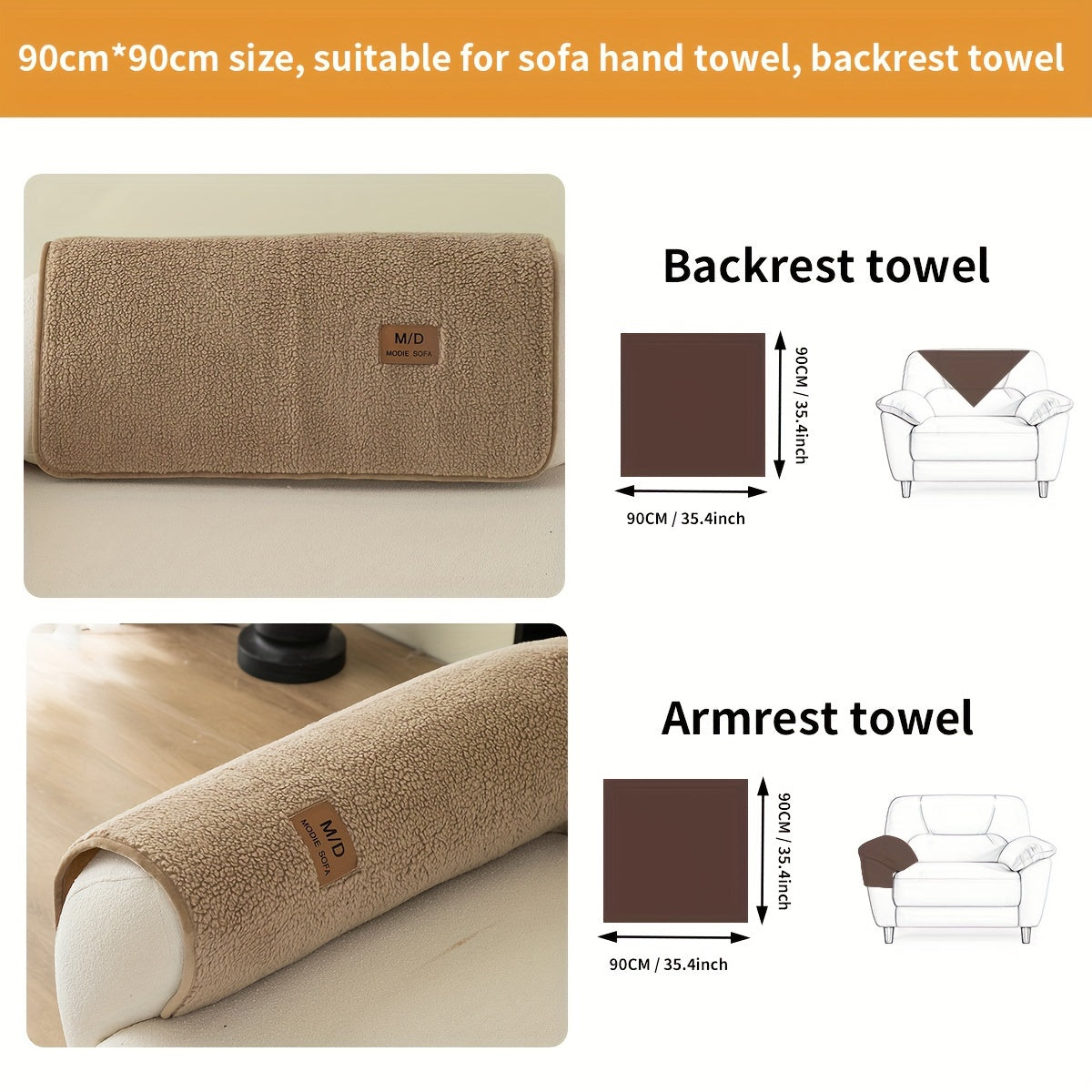 Pluchen Sofahoes - Antislip en Universele Meubelbeschermer