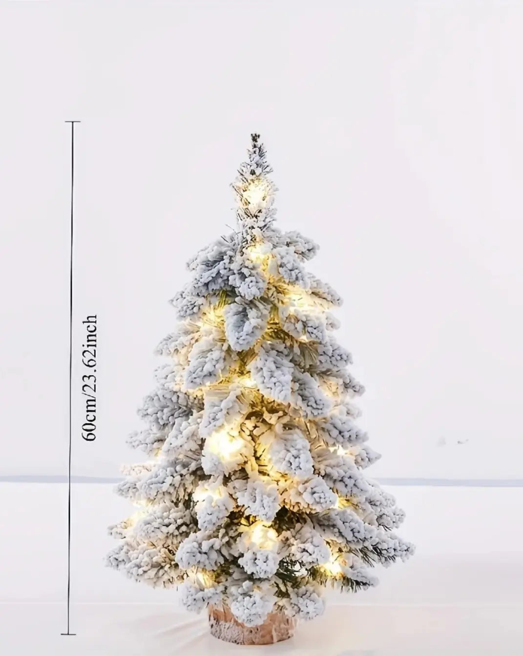 Verlichte sneeuwbedekte kunstkerstboom - LED warm wit Maison Roze