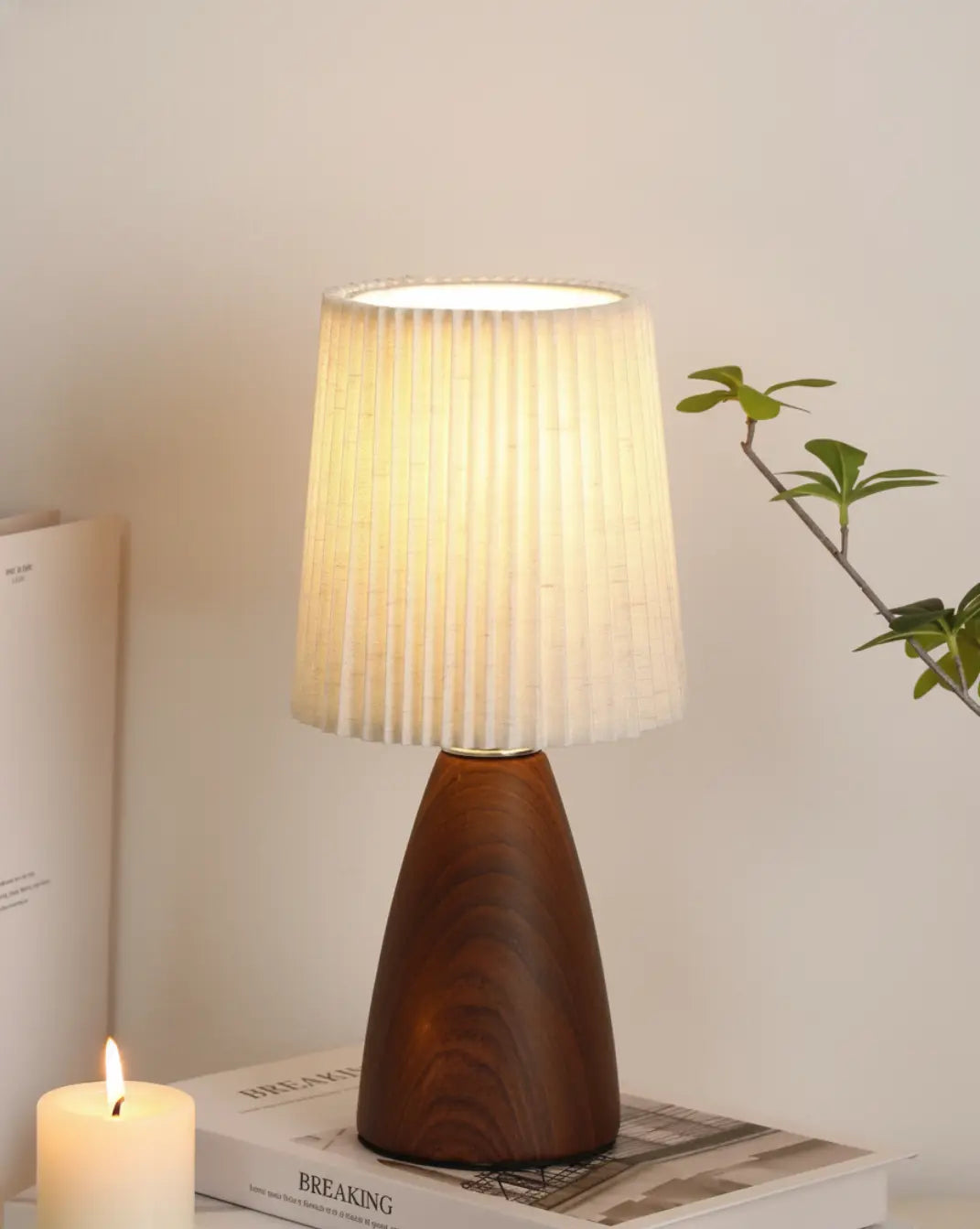 Moderne Stoffen Tafellamp – Keramiek Maison Roze