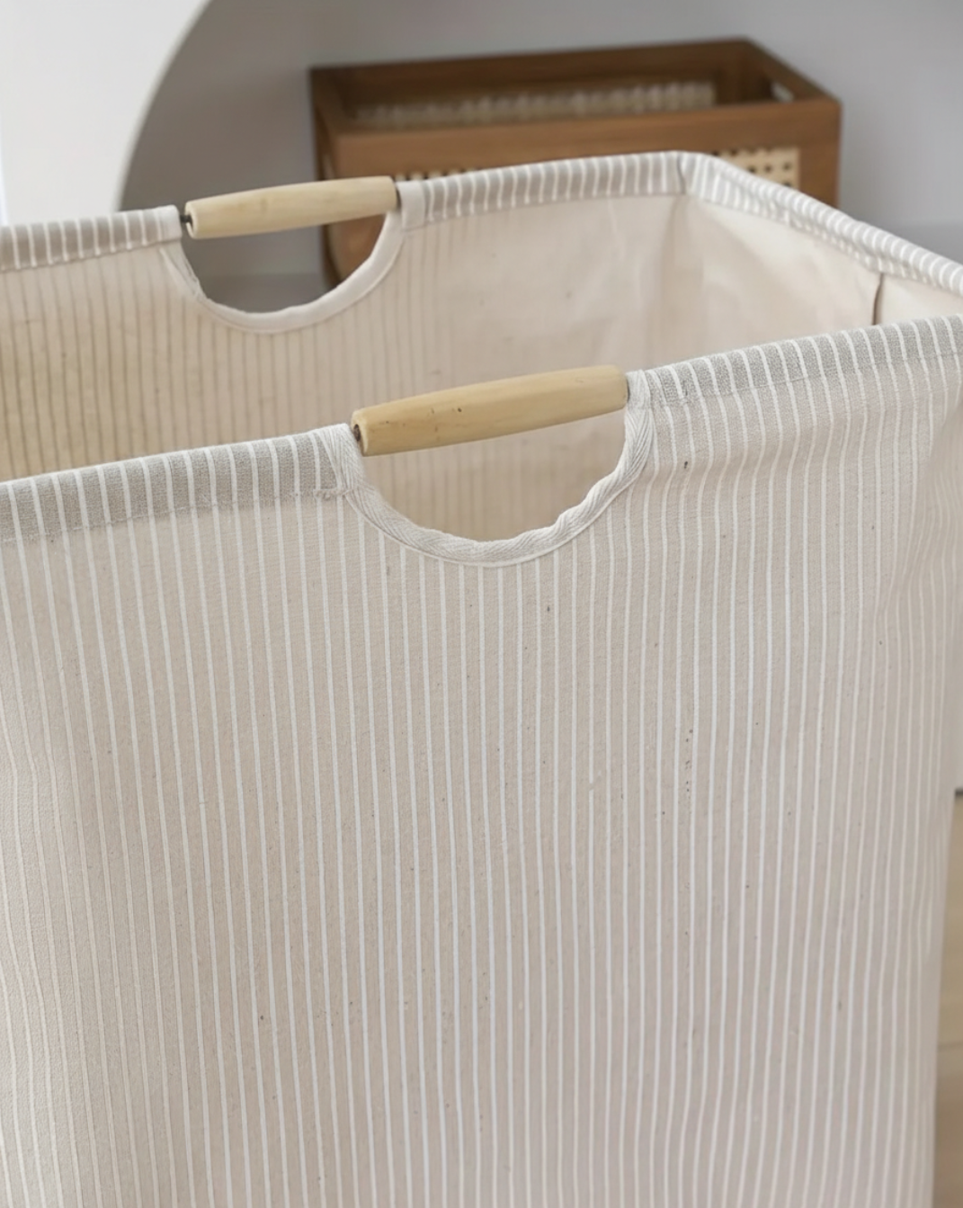 Wasmand met Handvatten – Vrijstaande Vuilwasmand voor Slaapkamer & Badkamer