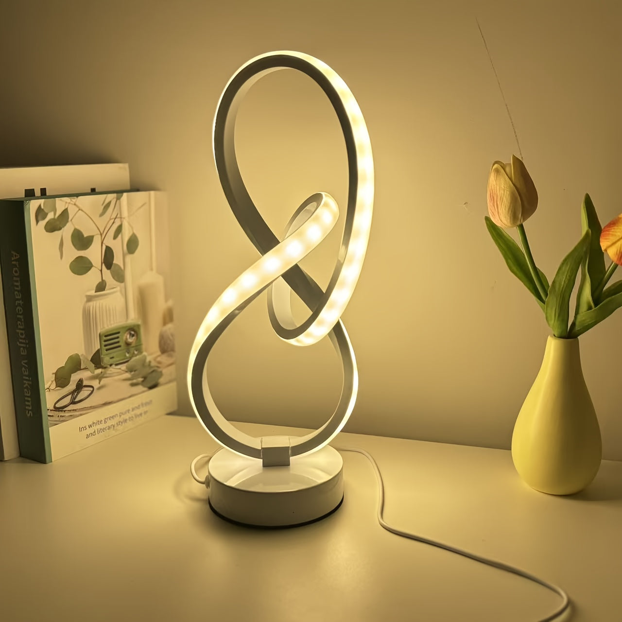 Spiraal USB Bureaulamp - 3 Kleurtemperaturen en Geheugenfunctie