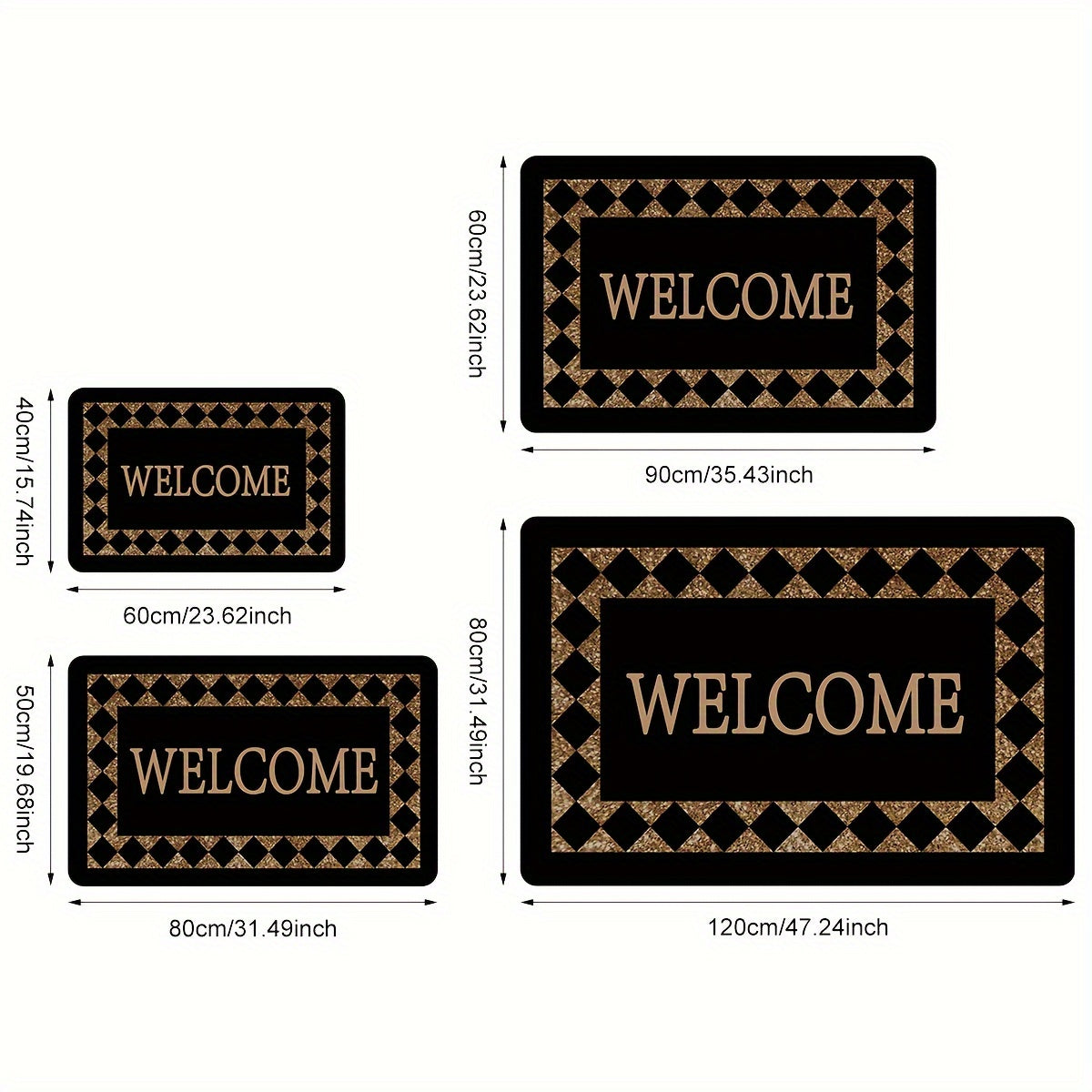 Deurmat - Antislip Polyester met Welkom Motief voor Woondecoratie