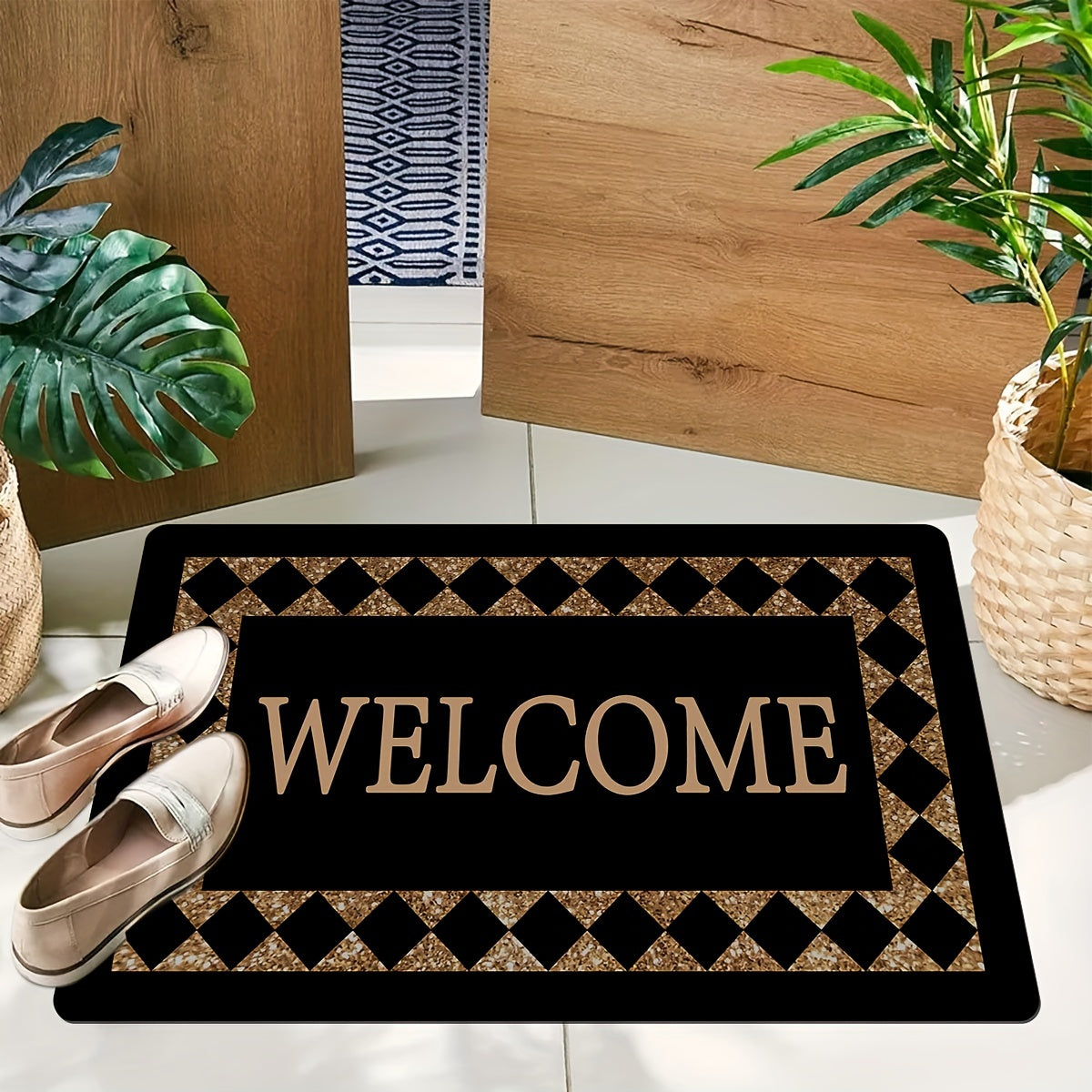 Deurmat - Antislip Polyester met Welkom Motief voor Woondecoratie