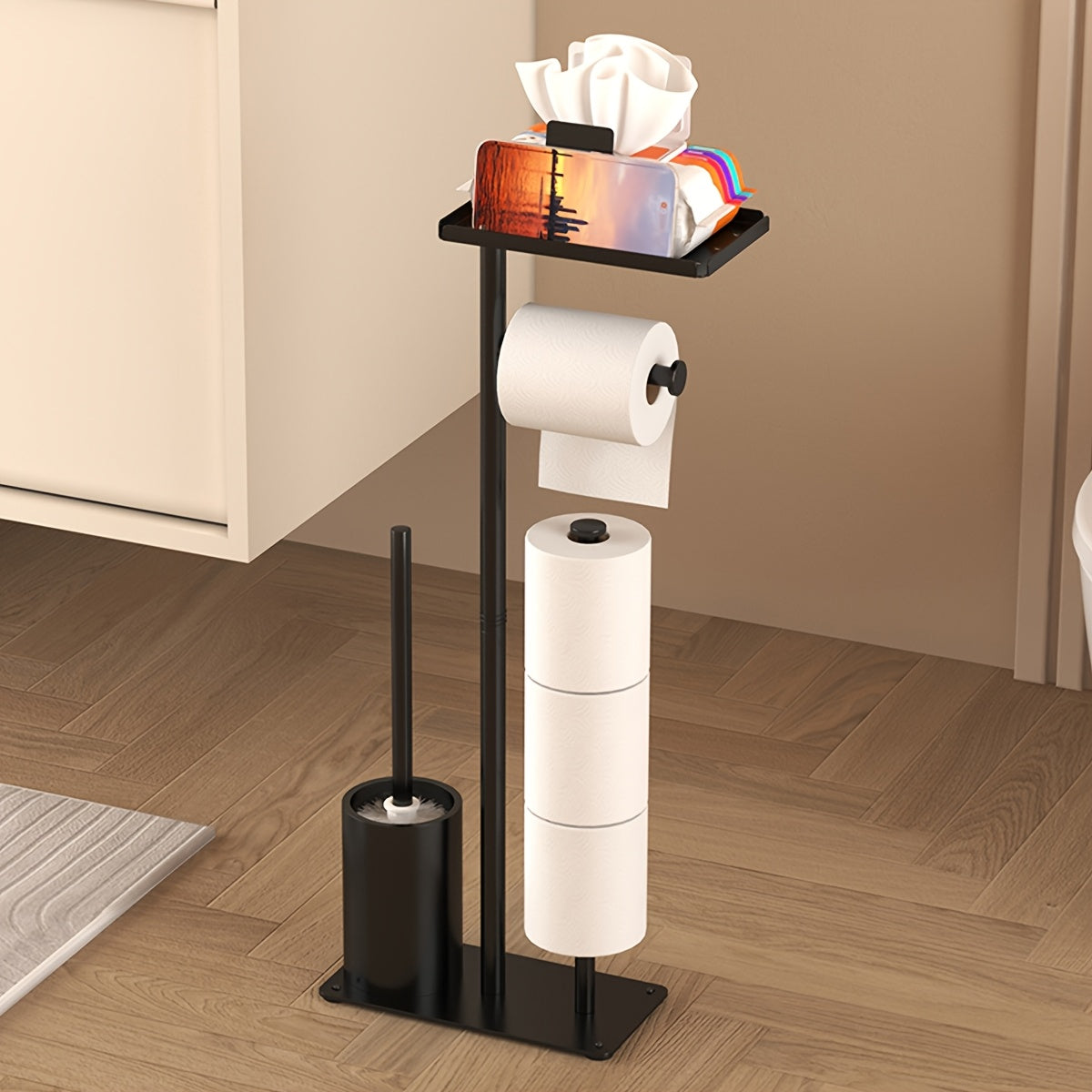 Vrijstaande Toiletpapierhouder - Ruimtebesparend en Modern Ontwerp