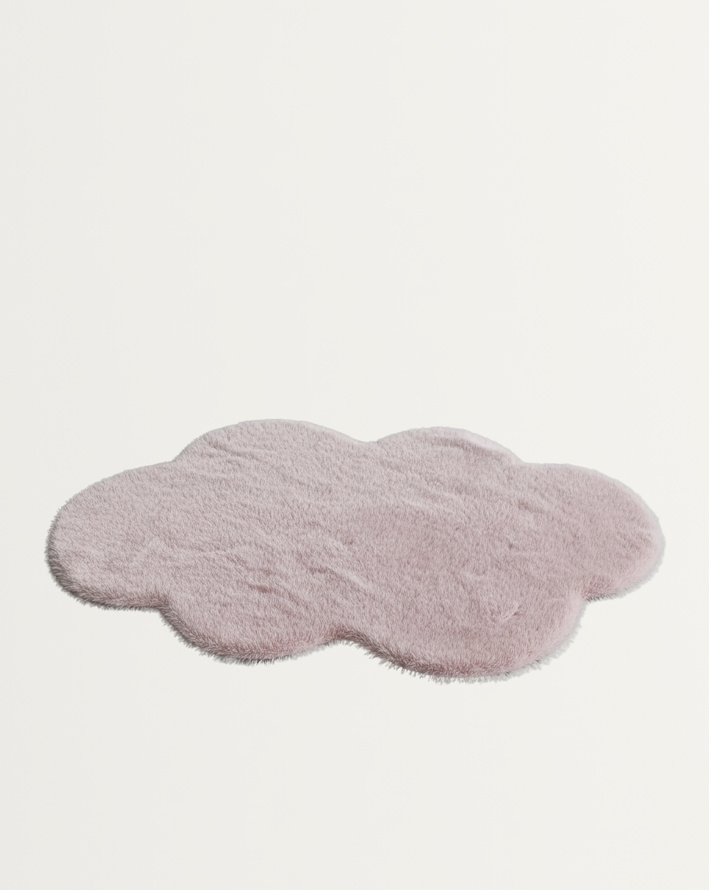 Ronde Pluche Vloermat – Crèmewit en Zacht, Ideaal voor Woonkamer en Slaapkamer