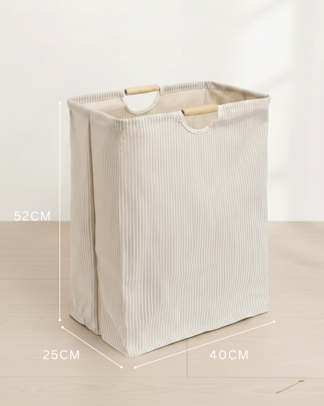 Wasmand met Handvatten – Vrijstaande Vuilwasmand voor Slaapkamer & Badkamer