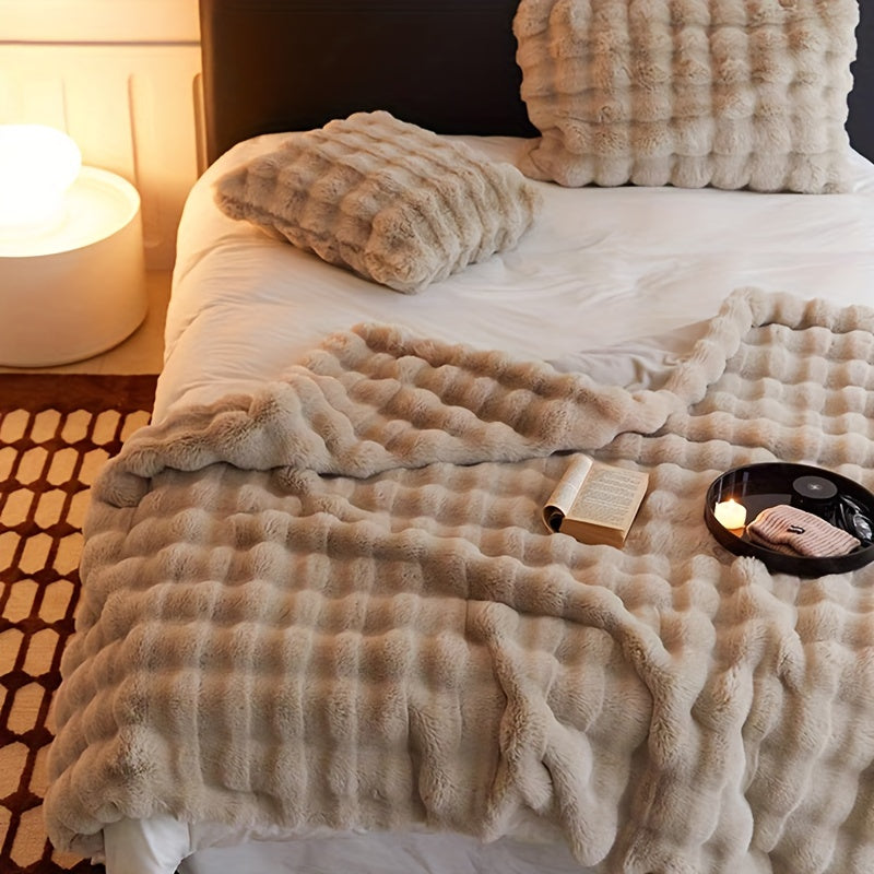 Zachte Imitatie Konijnenfleece Deken – Multifunctionele Gooideken voor Bank, Sofa en Bed