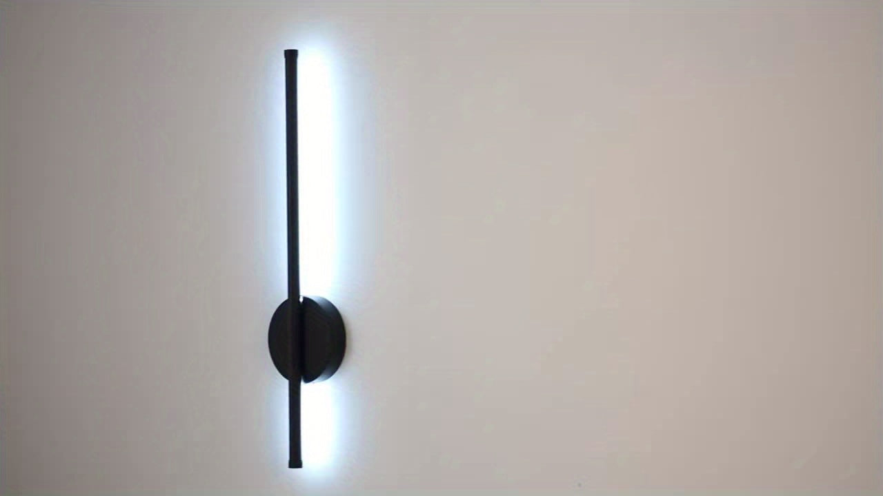 Moderne Wandlamp Zwart met Afstandsbediening en Dimbaar 3-Kleuren Licht – Draadloze Muurlamp voor Binnengebruik