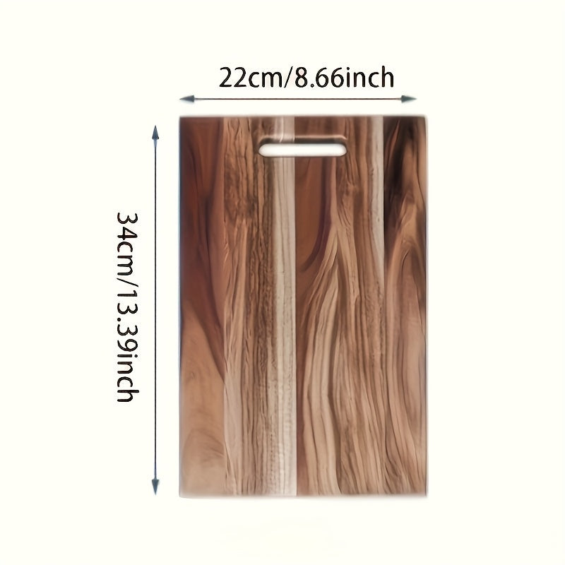 Houten Snijplank van Acaciahout – Voedselveilig Keukenaccessoire met Handvatten voor Vlees, Kaas en Groenten, 40 x 30 cm