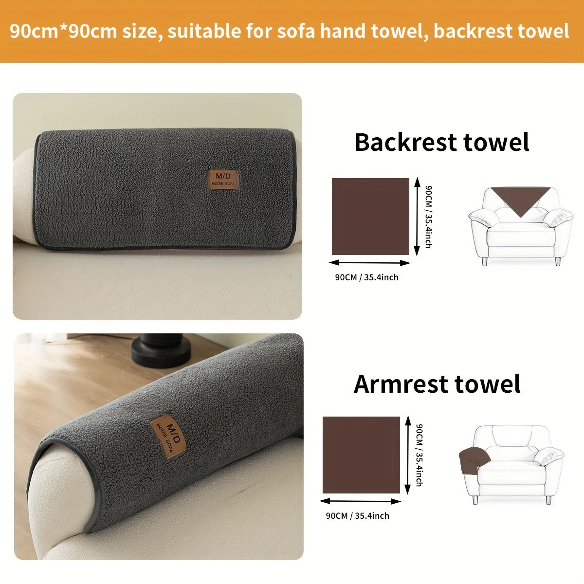 Pluchen Sofahoes - Antislip en Universele Meubelbeschermer
