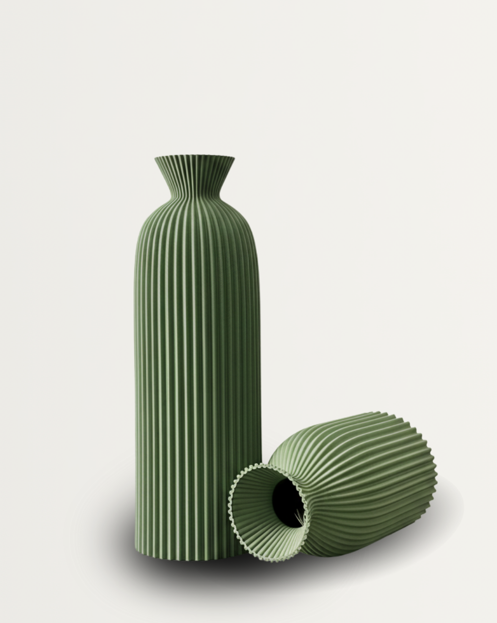 Set van 2 Bohemian Wavy Vazen voor Droge Bloemen – Kunststof Cilinder Vazen voor Thuis en Kantoor