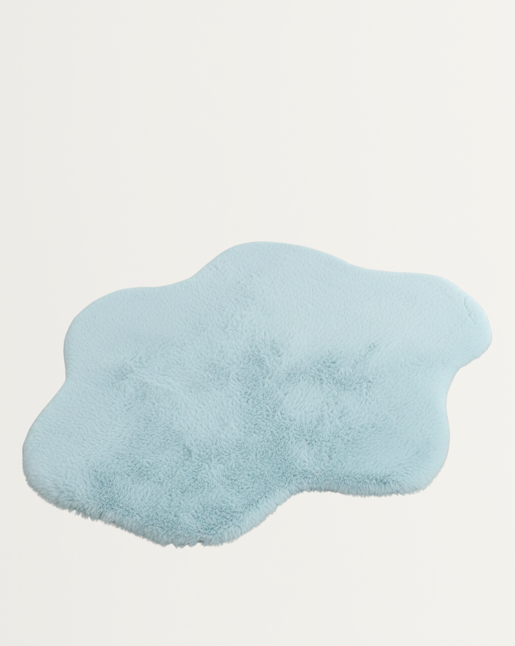 Ronde Pluche Vloermat – Crèmewit en Zacht, Ideaal voor Woonkamer en Slaapkamer