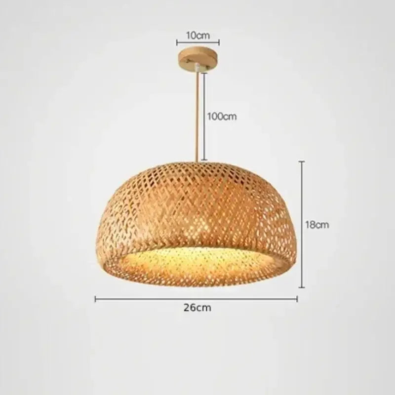 Bamboe Hanglamp - Stijlvolle Rotan Lamp voor Eettafel en Woonkamer